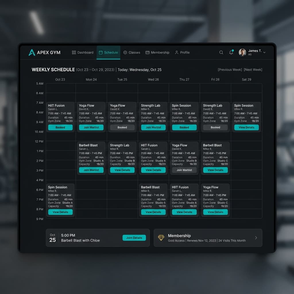 Gym Membership Portal Concept