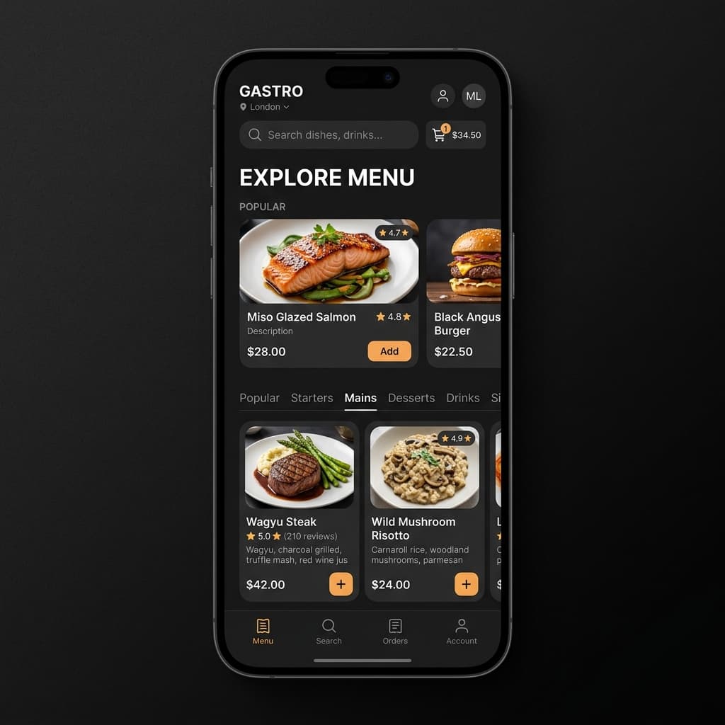 Restaurant Table Ordering Concept